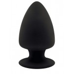 Черная анальная втулка Premium Silicone Plug XS - 8 см.