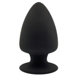 Черная анальная пробка PREMIUM SILICONE PLUG M - 11 см. 