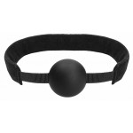 Черный кляп-шарик V V Adjustable Ball Gag на липучке