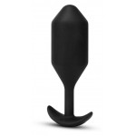 Черная вибропробка для ношения Vibrating Snug Plug 5 - 16,5 см.